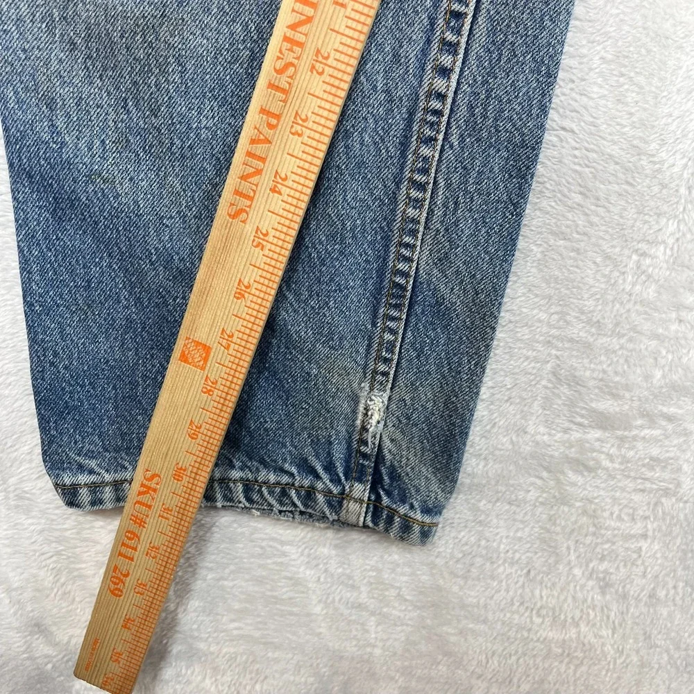 VTG Levi's 505 Regular Fit Straight Leg Jeans‎ Men's Denim Distressed - 34X30.5